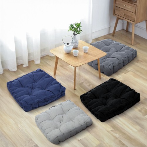 Cotton plain floor cushion - cotton,